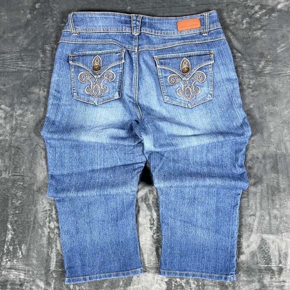 Y2K Artisan Crafted Women's Blue Washed Denim Jeans - size 14 women's